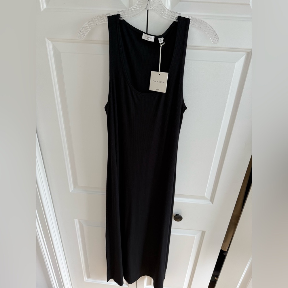 Aritzia Elegant Black Sleeveless Maxi Dress